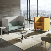 Floater Single Seater Acoustic Privacy Lounge High Back Fabric Sofa Booth - Gavisco Office Furniture